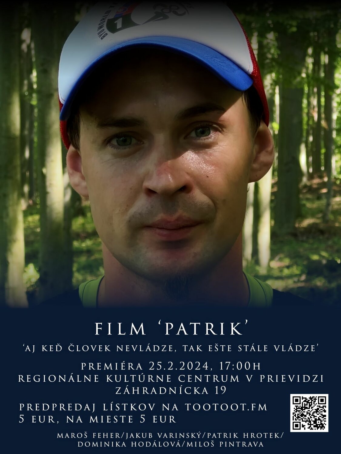 Premiéra filmu PATRIK - ultra bežec Patrik Hrotek z Hornej Vsi